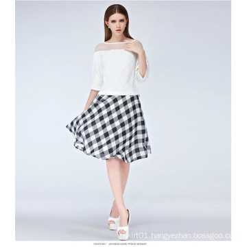 Wholesale New Fashion Summer Casual Plaid Women Skirt